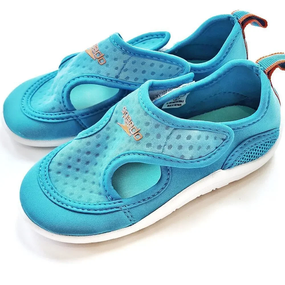Speedo 10 Surfwalker Large Swim Shoes Pool Slippers Kids Toddler Blue